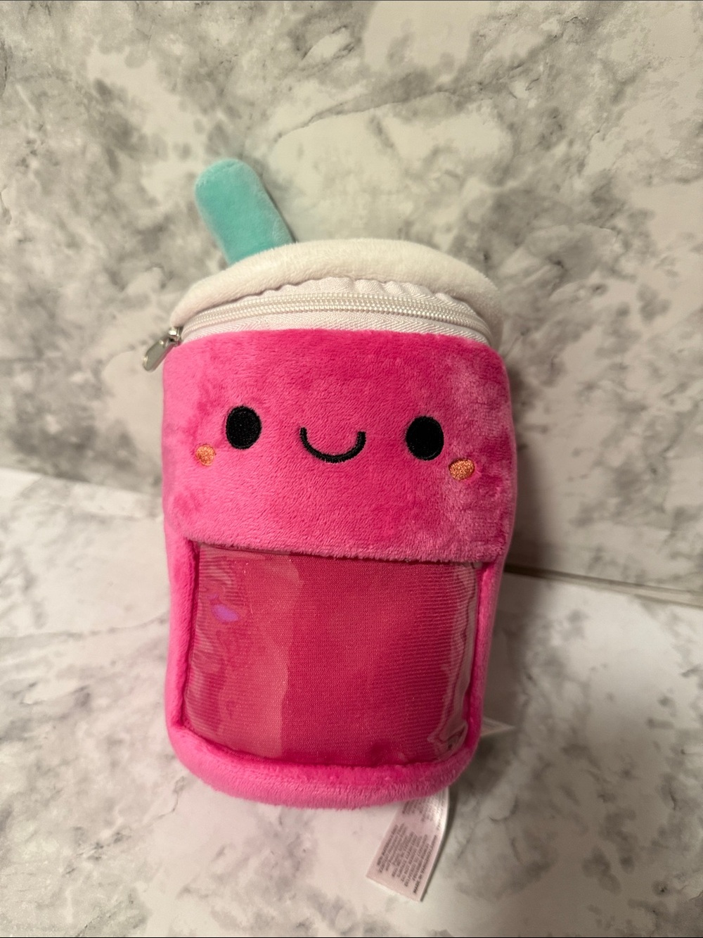 Fiesta Boba Plush Bubble Tea Pillow Plush Zipper Pocket